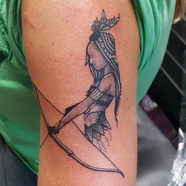 Warrior Woman Semi-Permanent Tattoo | EasyTatt™