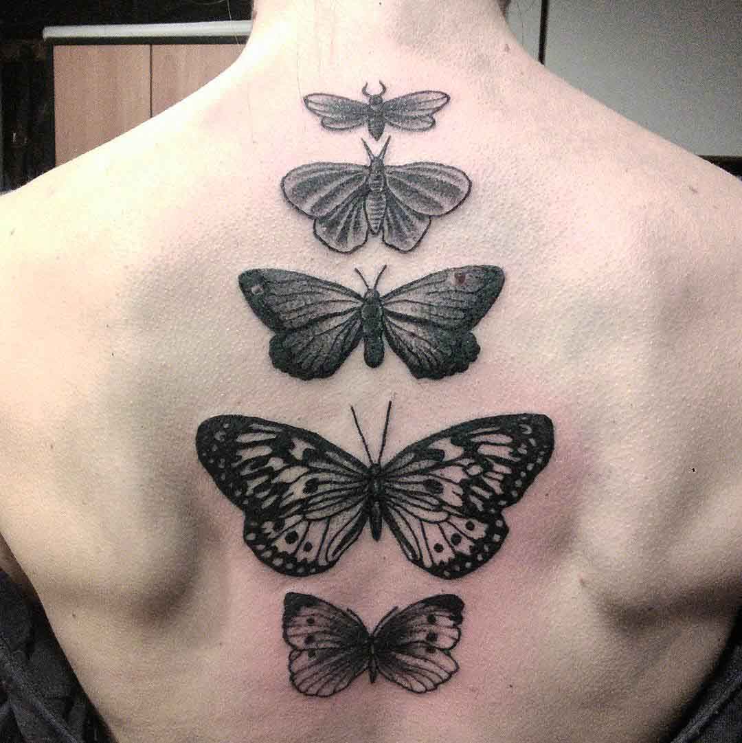 Butterfly Tattoo Down Spine by krihitkasoia.