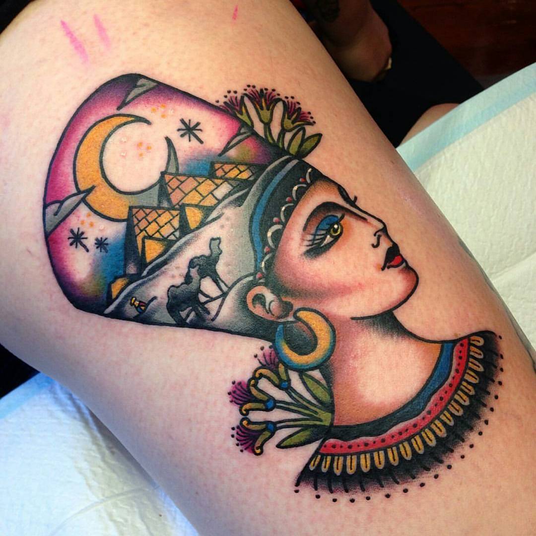 Egyptian Queen Tattoo by @avalondesu