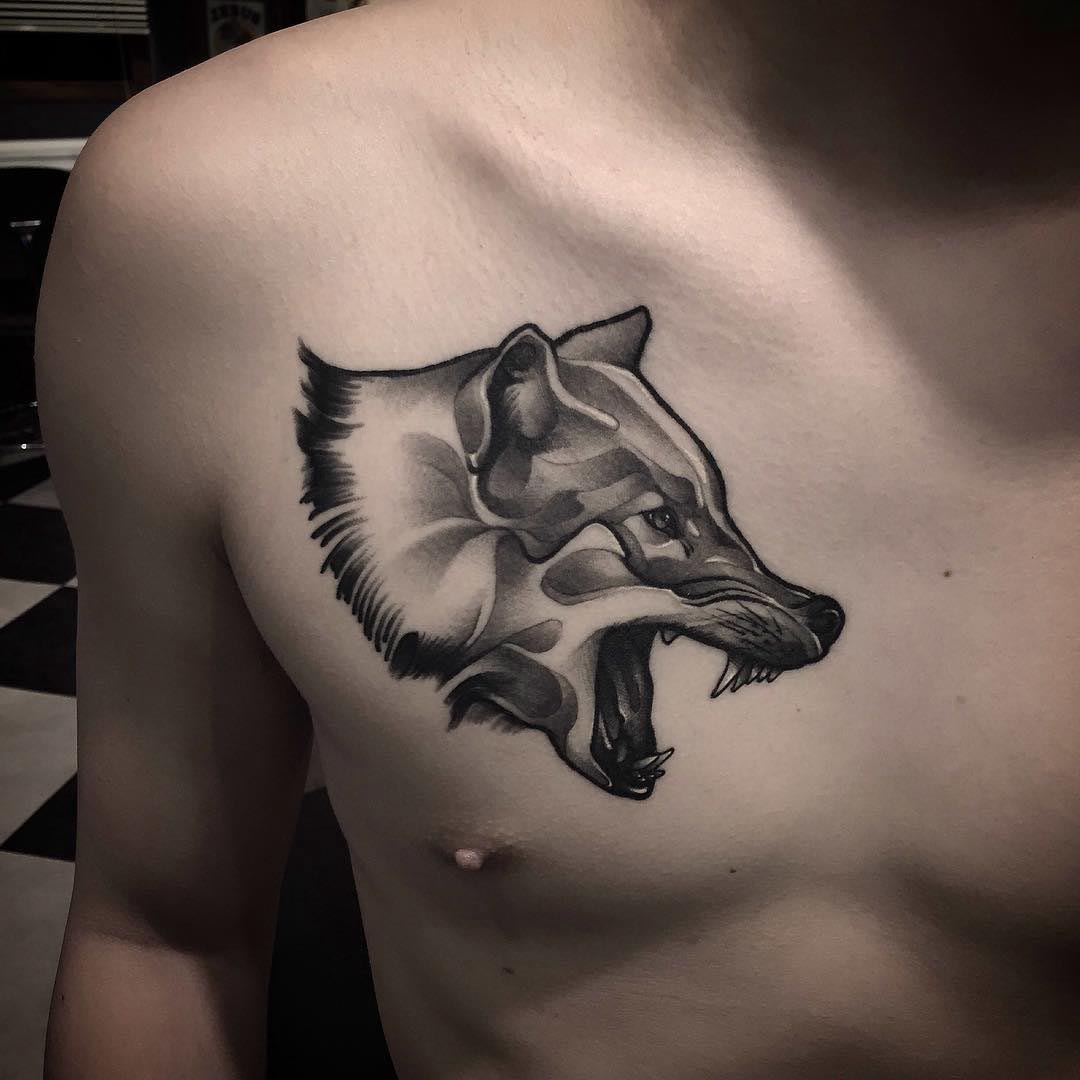 Which wolf do you feed? Thigh Tattoo by @danielleoberosler Book in through  our website for appointments ⬆️ . #simivalley #blackandg... | Instagram