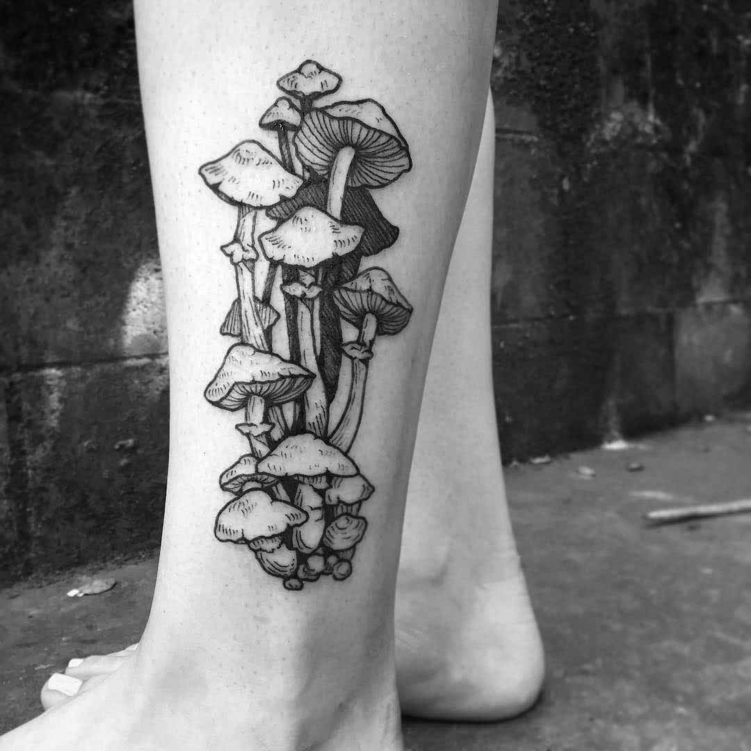 Mushrooms Tattoo by sweetleas