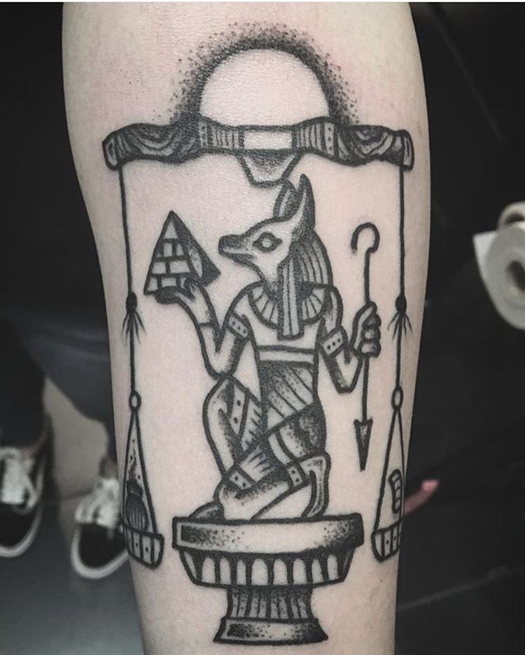 Tattoo of Anubis by eltrashotattoo