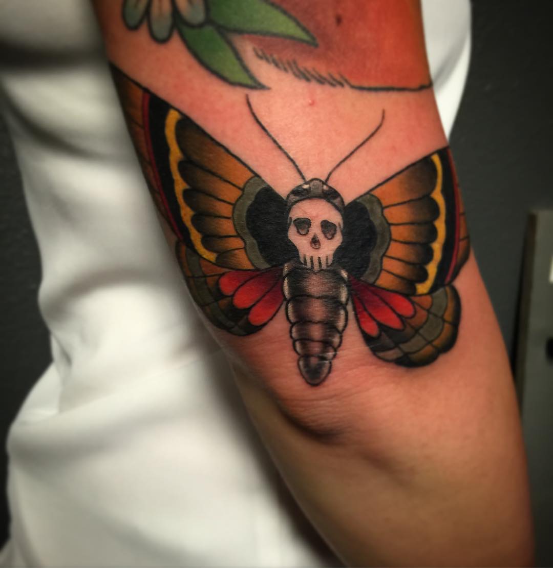 Traditional Butterfly Tattoo by drucifertattoos