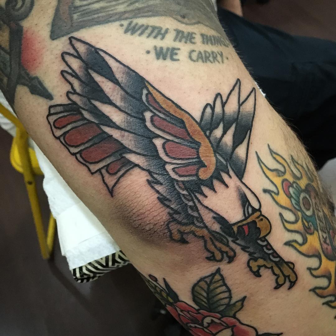 Traditional Eagle Tattoo by danielepasquino