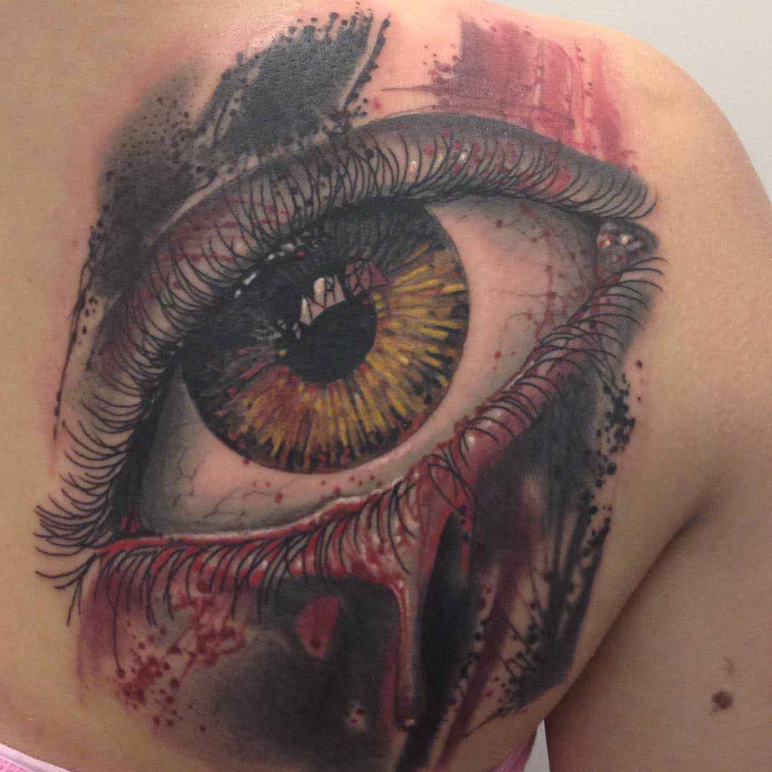 eyeball tattoo trash polka