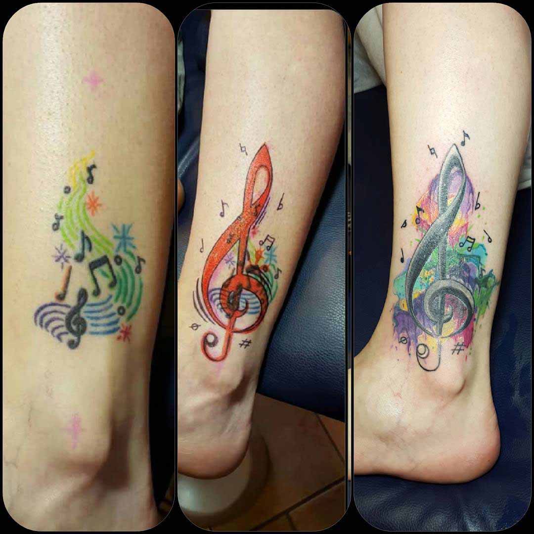 80 Treble Clef Tattoo Designs For Men ndash Musical Ink Ideas  Music tattoo  designs Treble clef tattoo Music notes tattoo