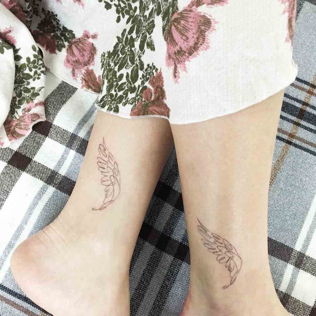 Wing Ankle Tattoo by ilwolhongdam