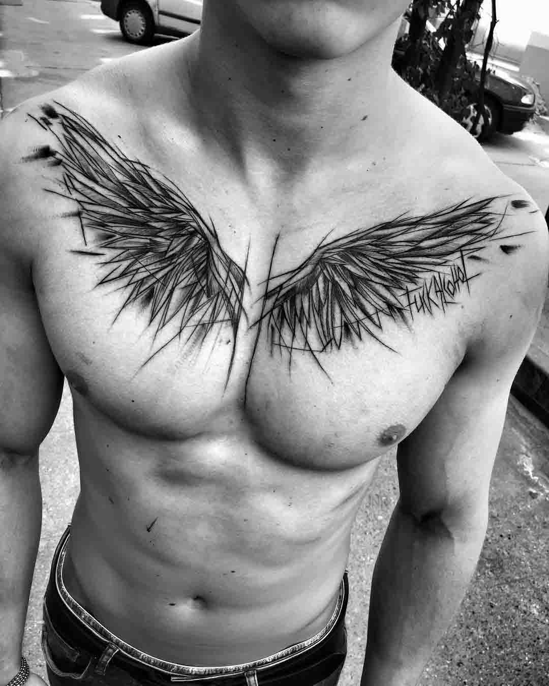 Wings Tattoo on Chest - Best Tattoo Ideas Gallery