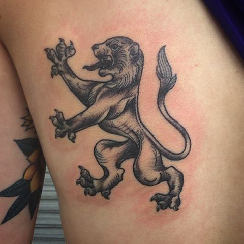Lion Rampant Tattoo by chelsea jane