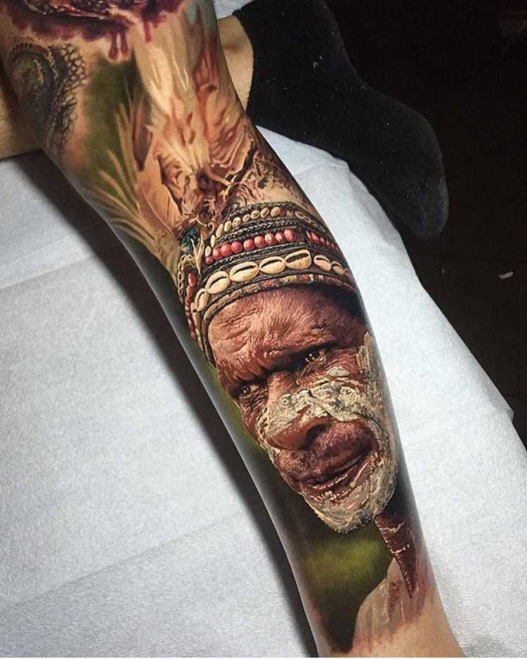 indian tattoo realistic