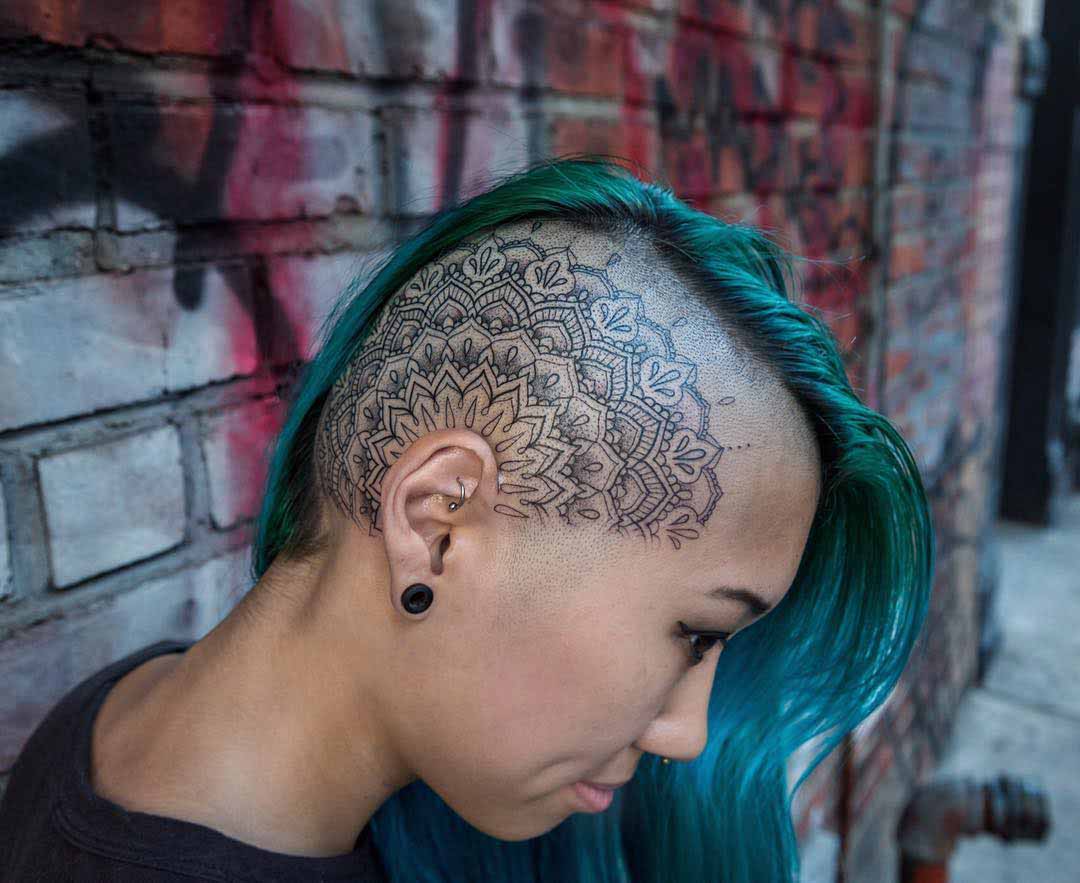 tattoo on head side