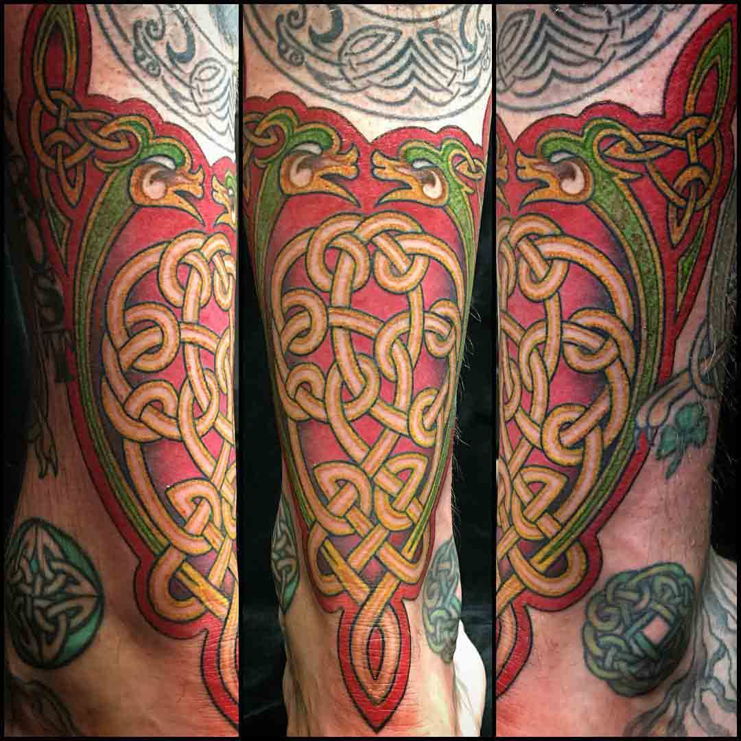 Celtic Tattoo on Calf by Michelle Myles