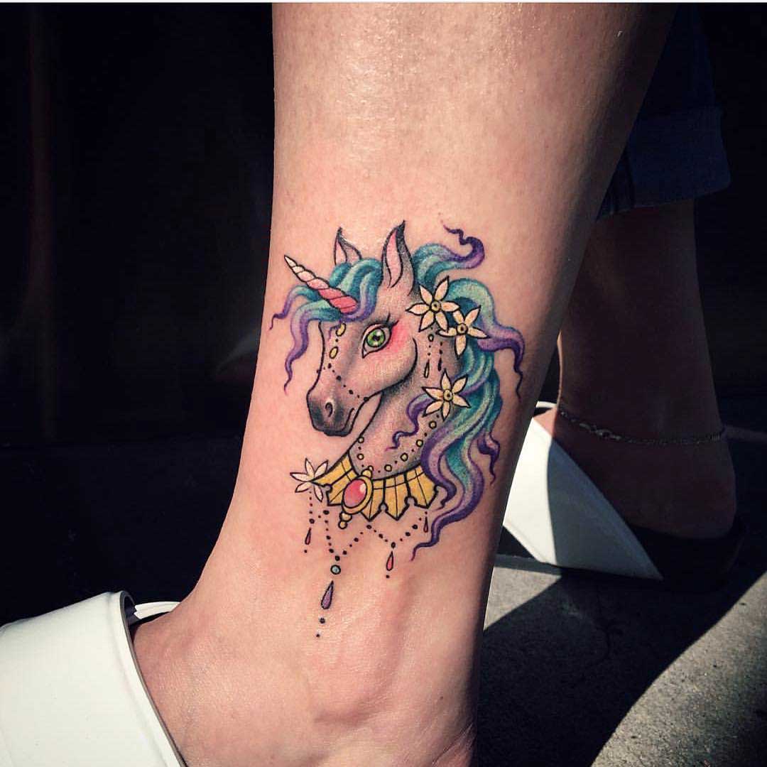 Cute Unicorn Tattoo - Best Tattoo Ideas Gallery