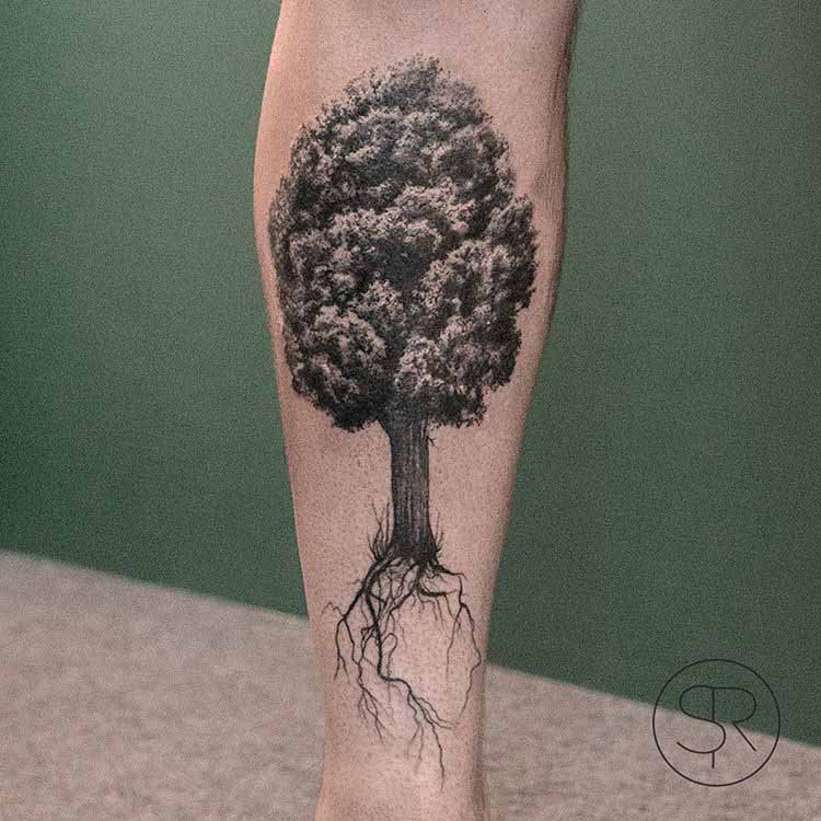 Tree and Roots tattoo by Alessandro Capozzi | Post 22857 | Roots tattoo,  Tree roots tattoo, Tree tattoo