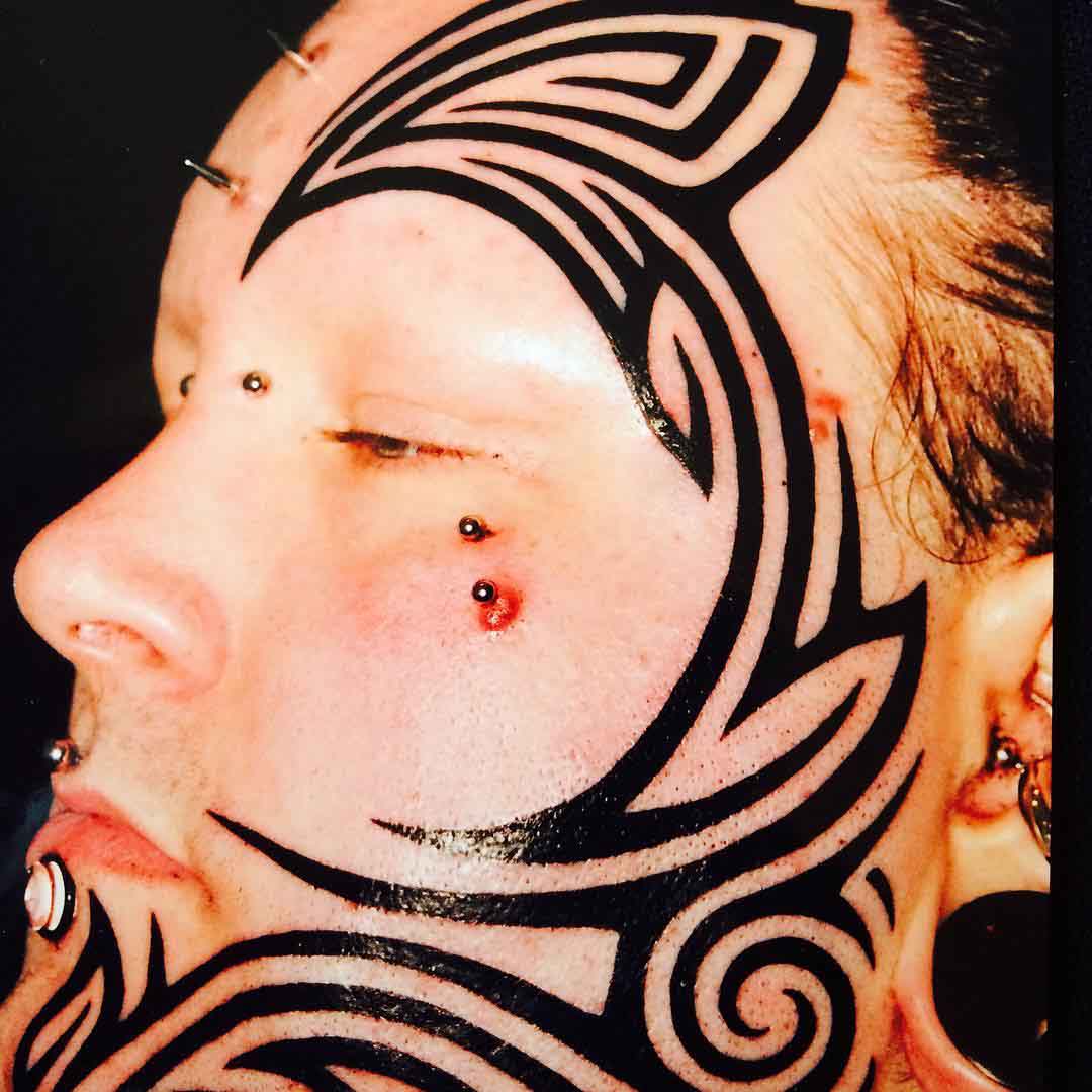 Top 9 Face Tattoo Designs And Images  Styles At Life