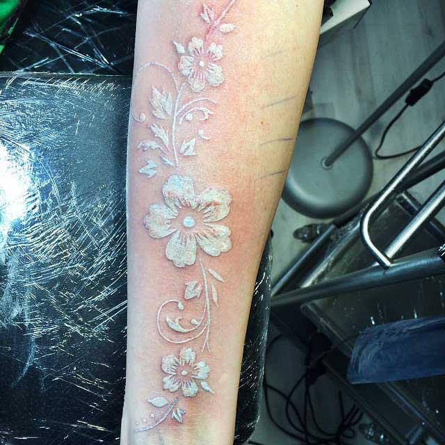 White Flower Tattoo by Anatolii Art
