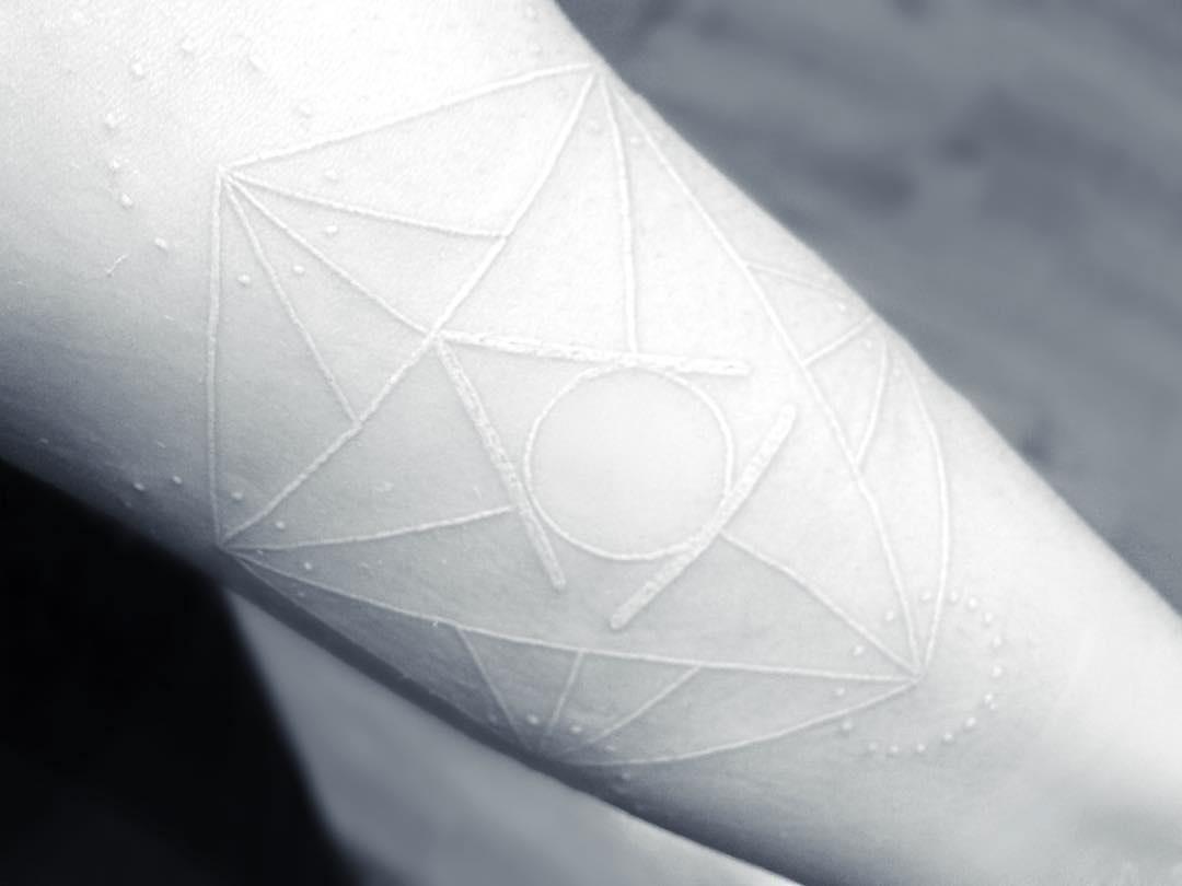 White Geometrical Tattoo by denik_denik