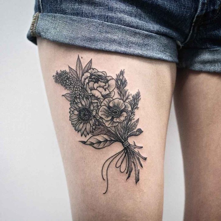 Bunch of Flowers Tattoo Best Tattoo Ideas Gallery