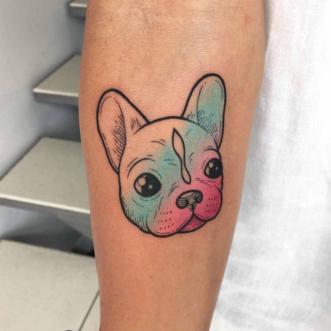 small puppy tattoo cute