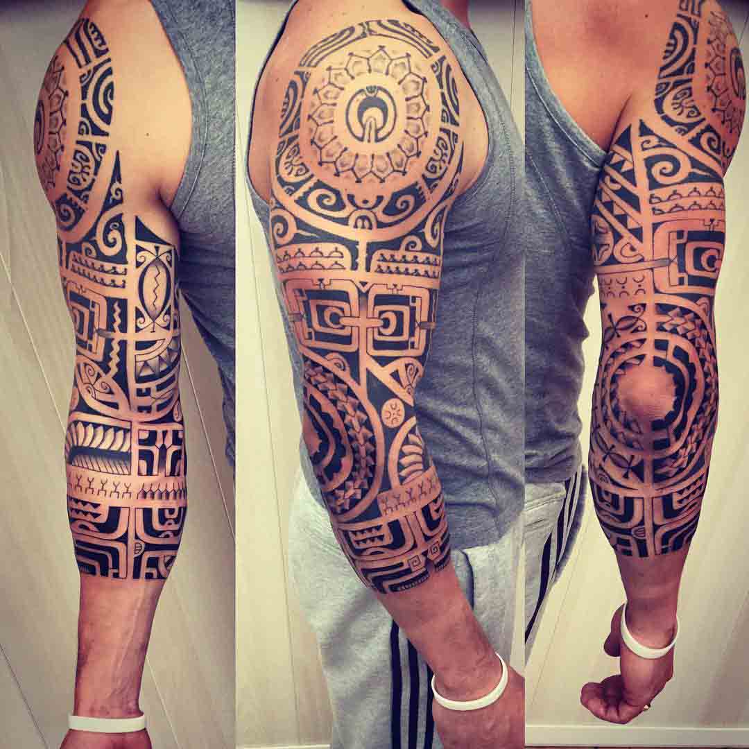Premium Vector  Wrap around arm polynesian tattoo design pattern  aboriginal samoan illustration eps10