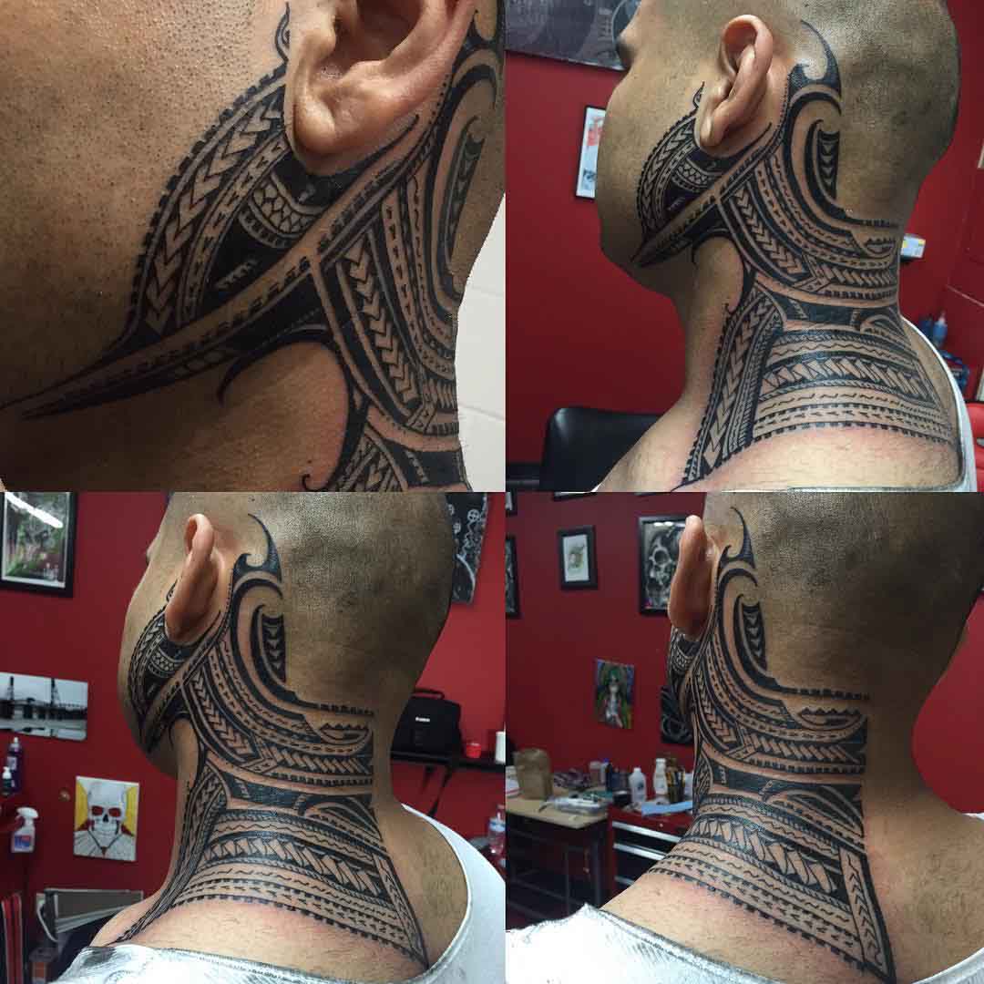 Polynesian Tattoo Shape Pattern Vector Neck Stock Vector Royalty Free  1240056223  Shutterstock