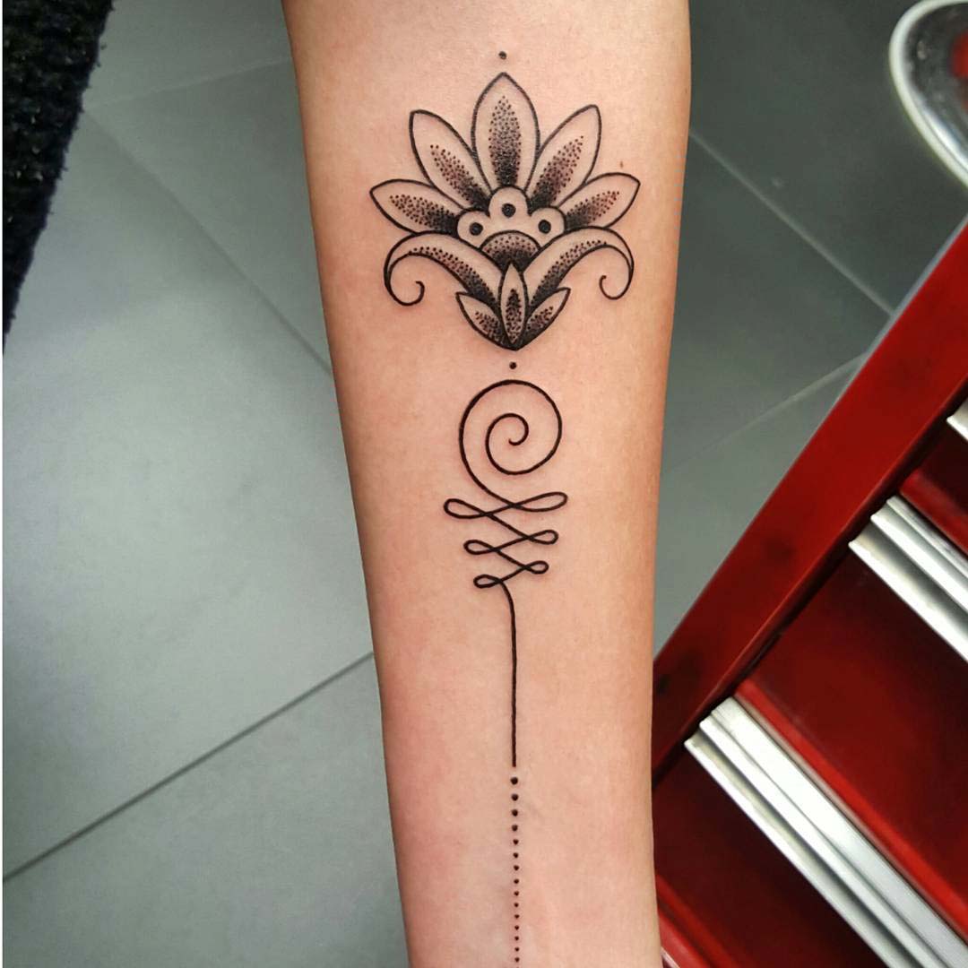 arm lotus tattoo