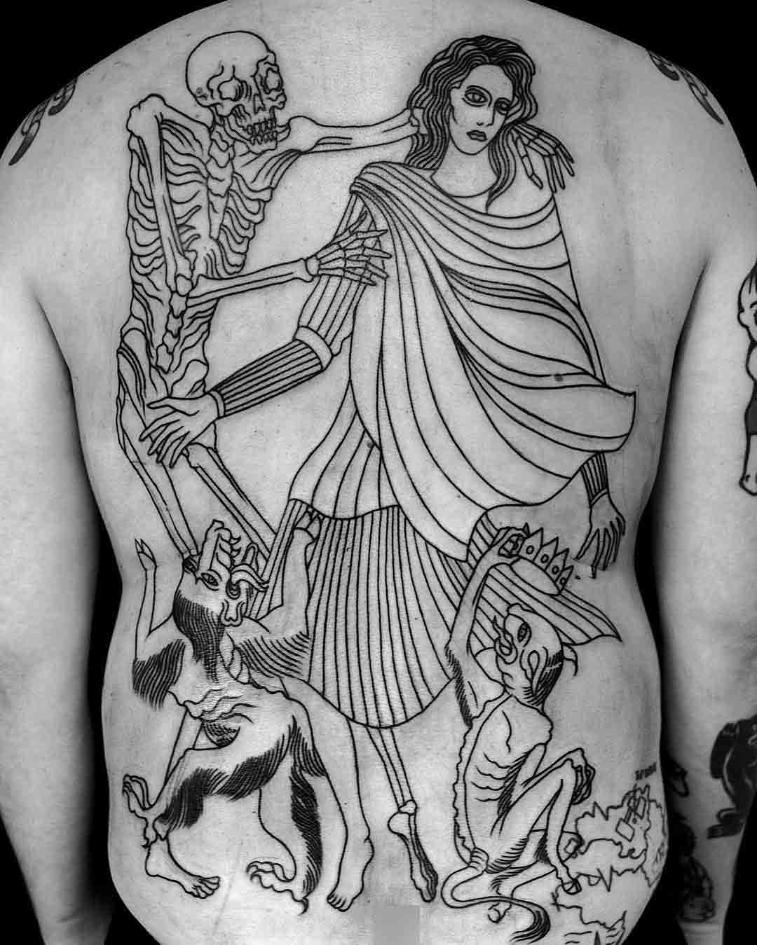 Tattoo art Death tattoo  various elements which can occur in a Death  tattoo