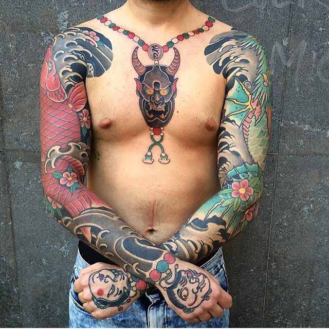 oriental sleeve tattoos for men