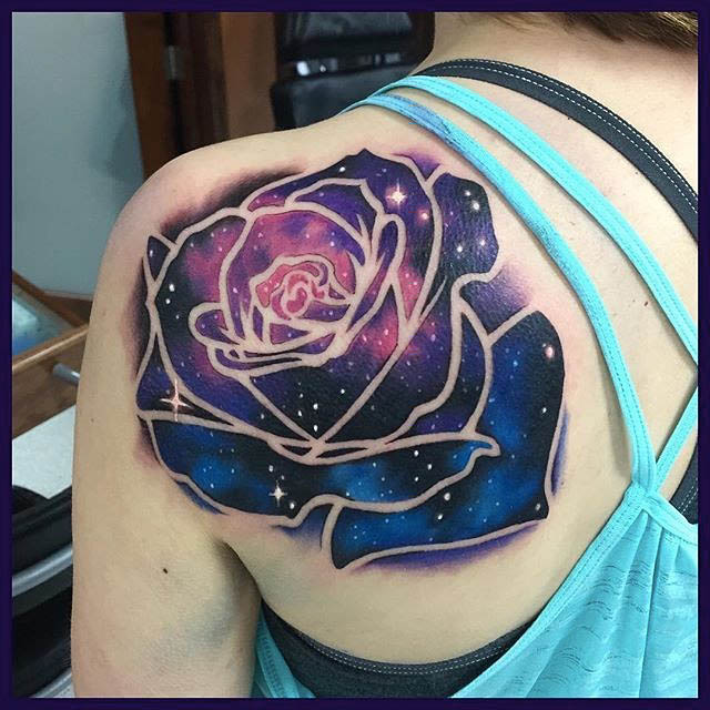 space tattoo rose