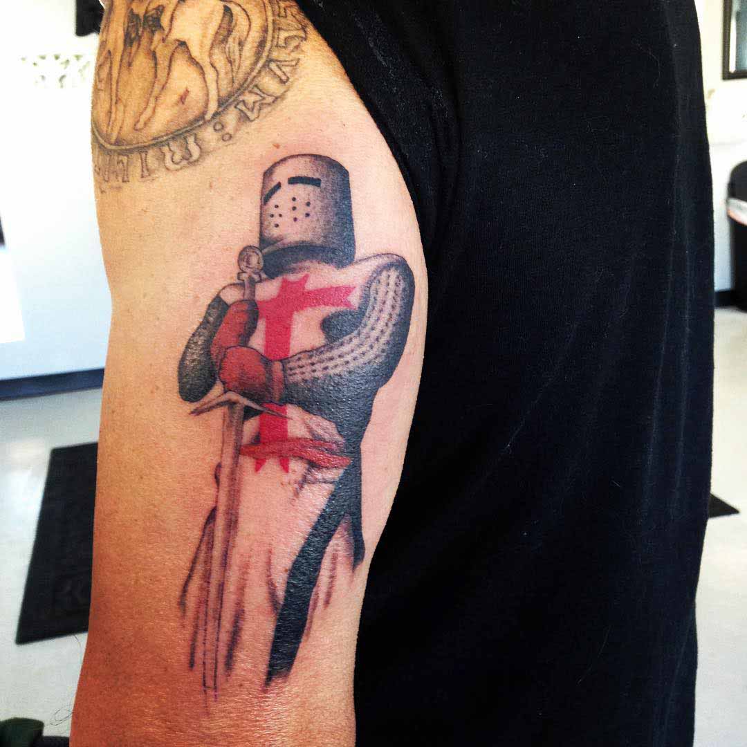 tricep tattoo crusader