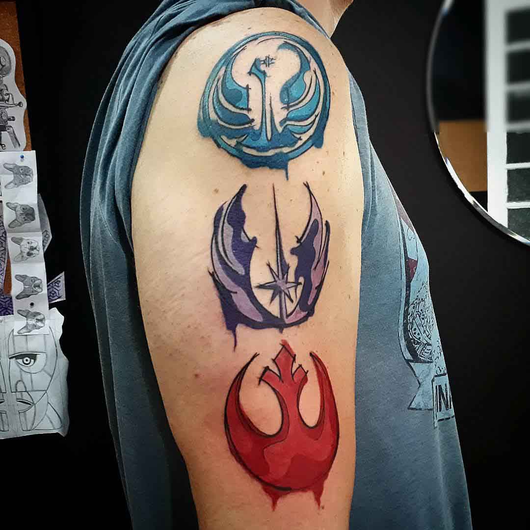 100+ Solar System Tattoo (2019). different style watercolor tattoos of rebe...