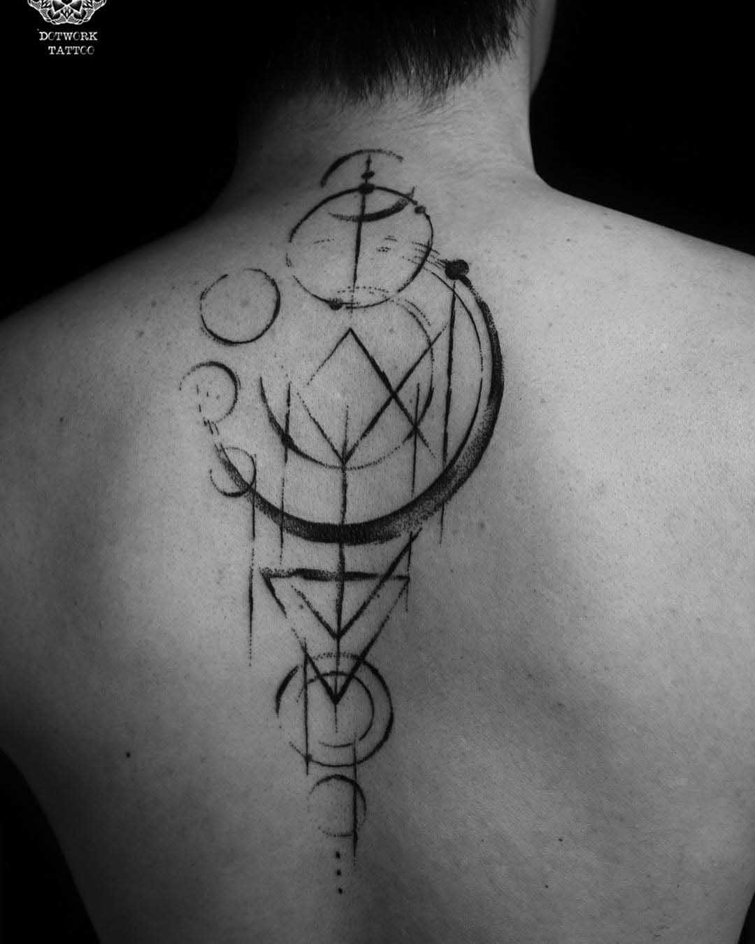 magical tattoo on back