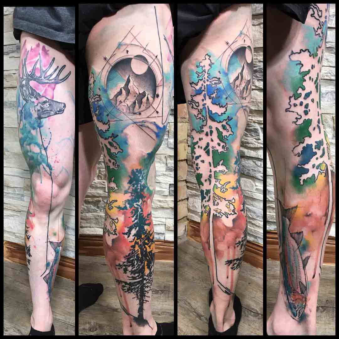 Forest Leg Tattoo Sleeve - Best Tattoo Ideas Gallery