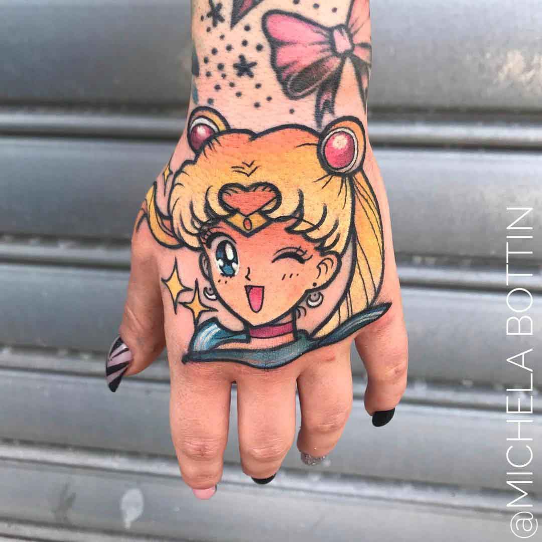 hand tattoo sailor moon