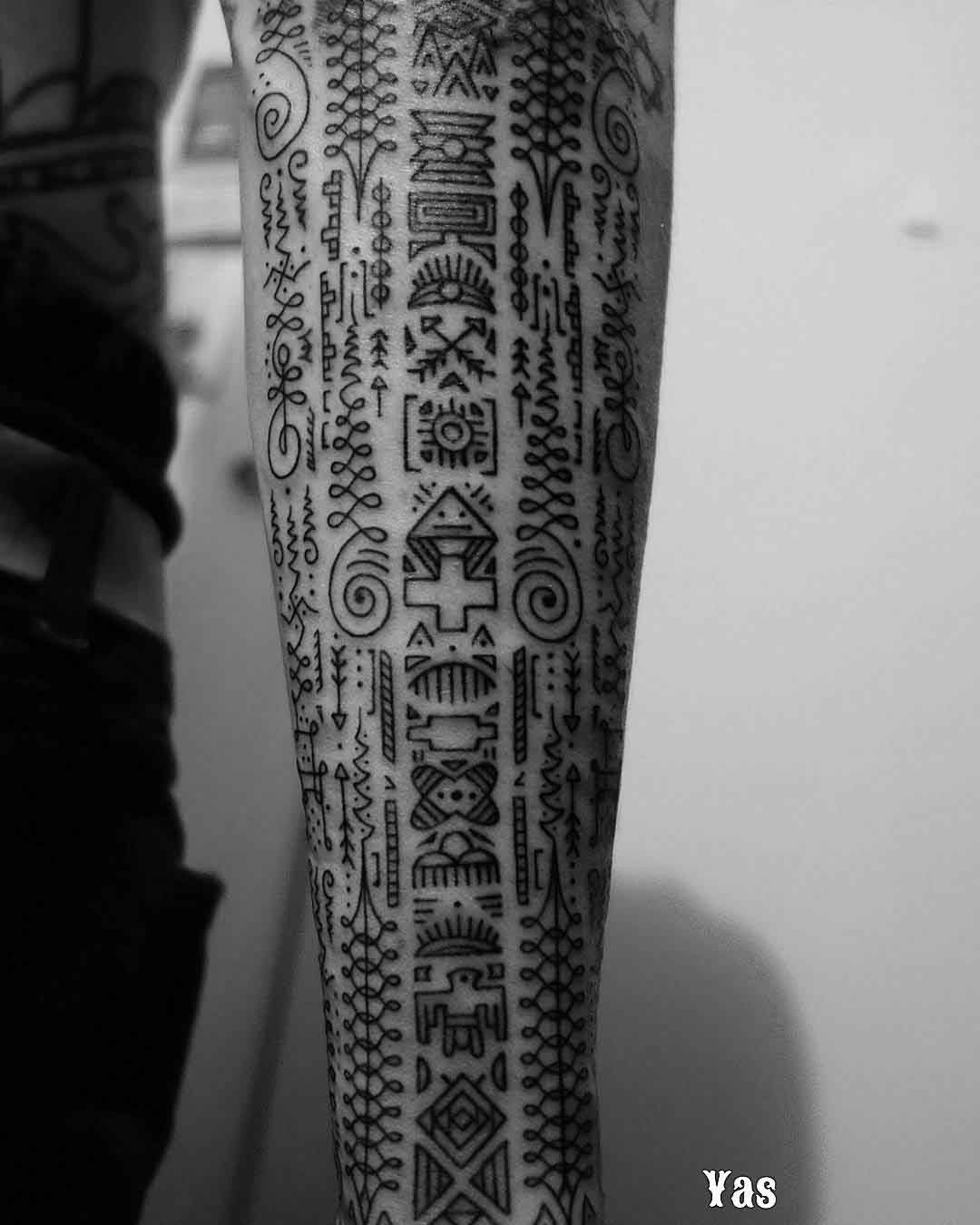ethnic tattoo sleeve symbols
