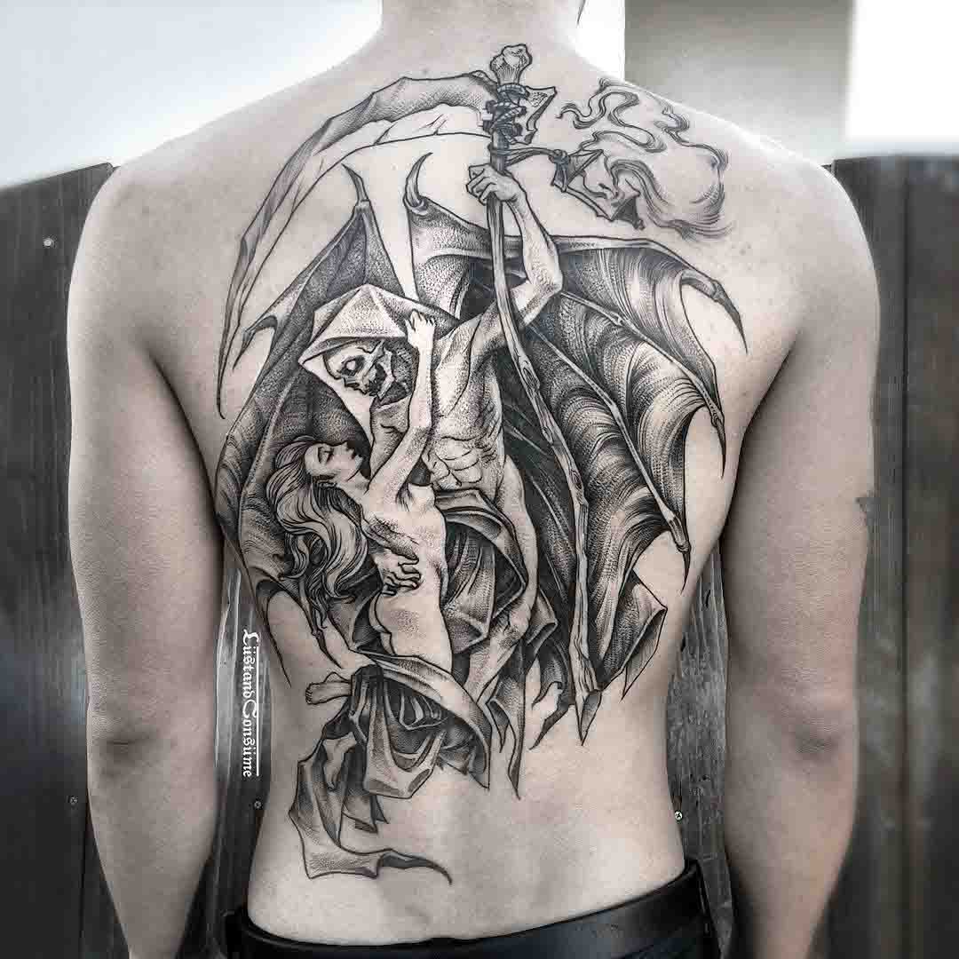 Angels of Death MC Back Tattoo