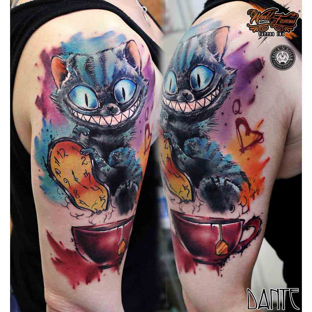 Crazy Cheshire Cat Tattoo - Best Tattoo Ideas Gallery