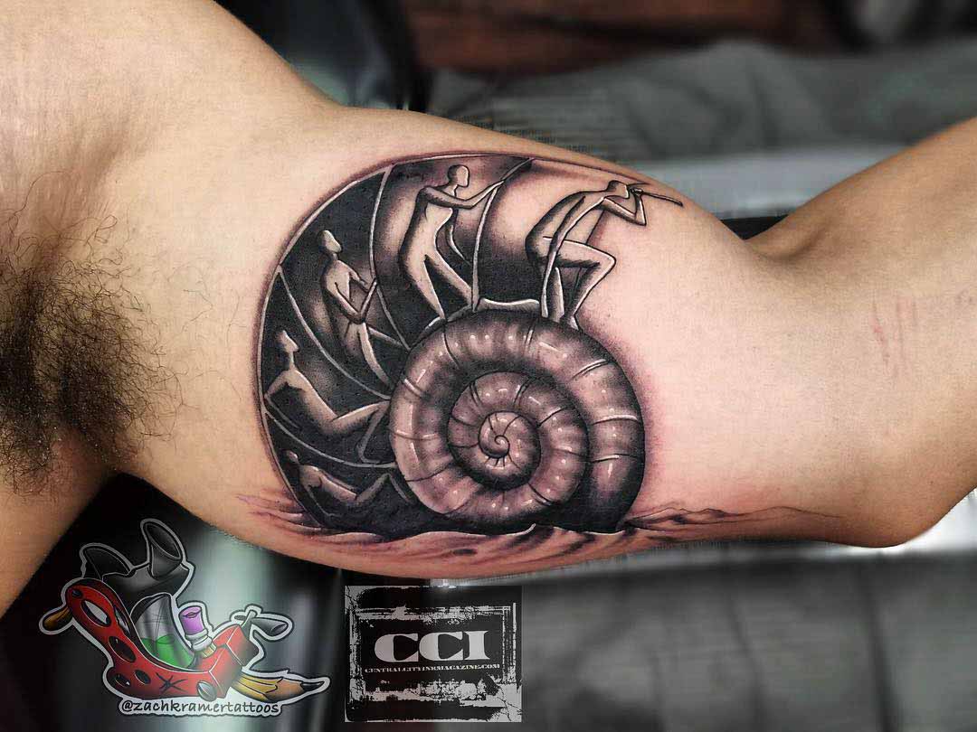 bicep tattoo shell