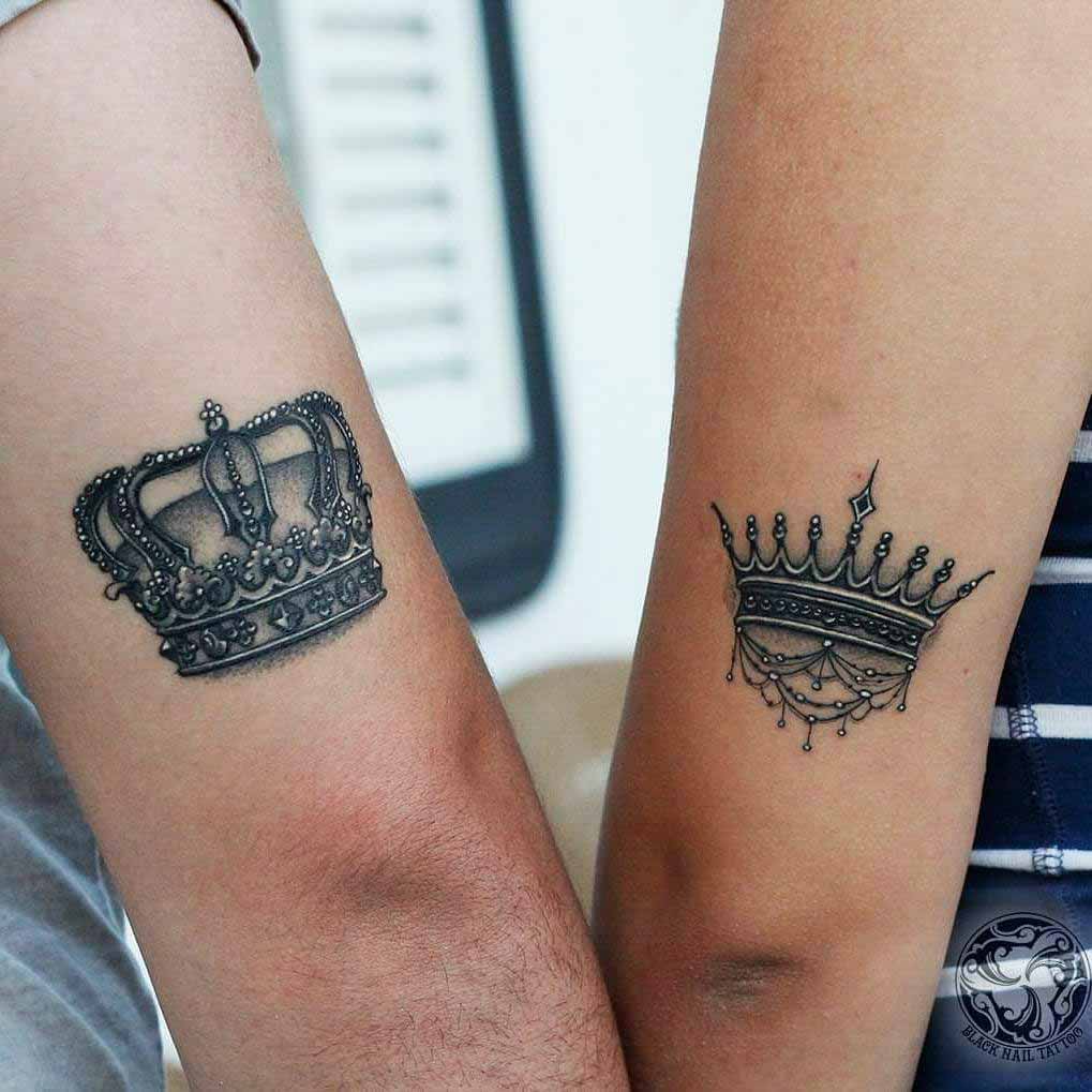couple tatoos crowns