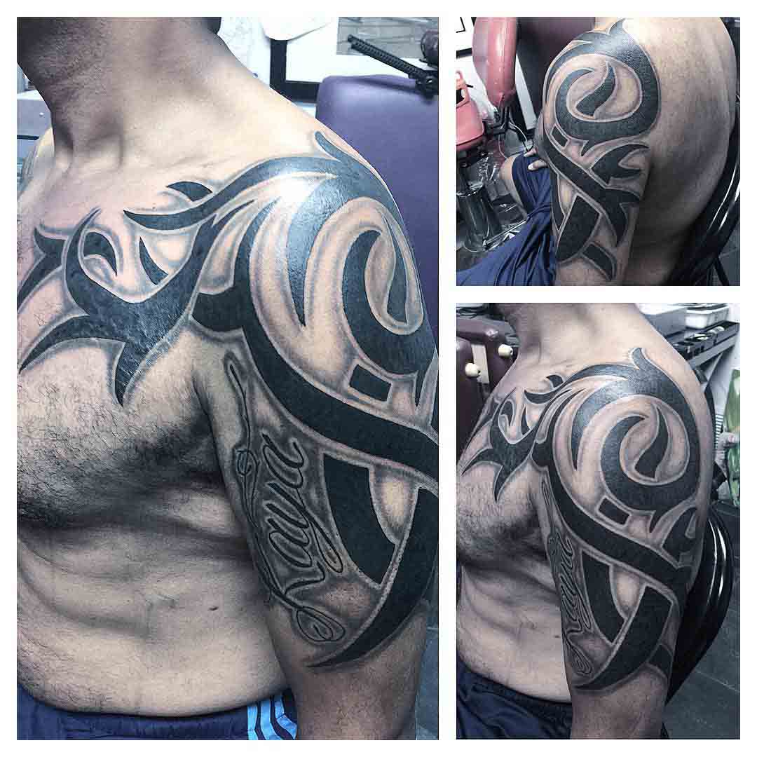 Tribal pattern tattoo art designtattoo Royalty Free Vector