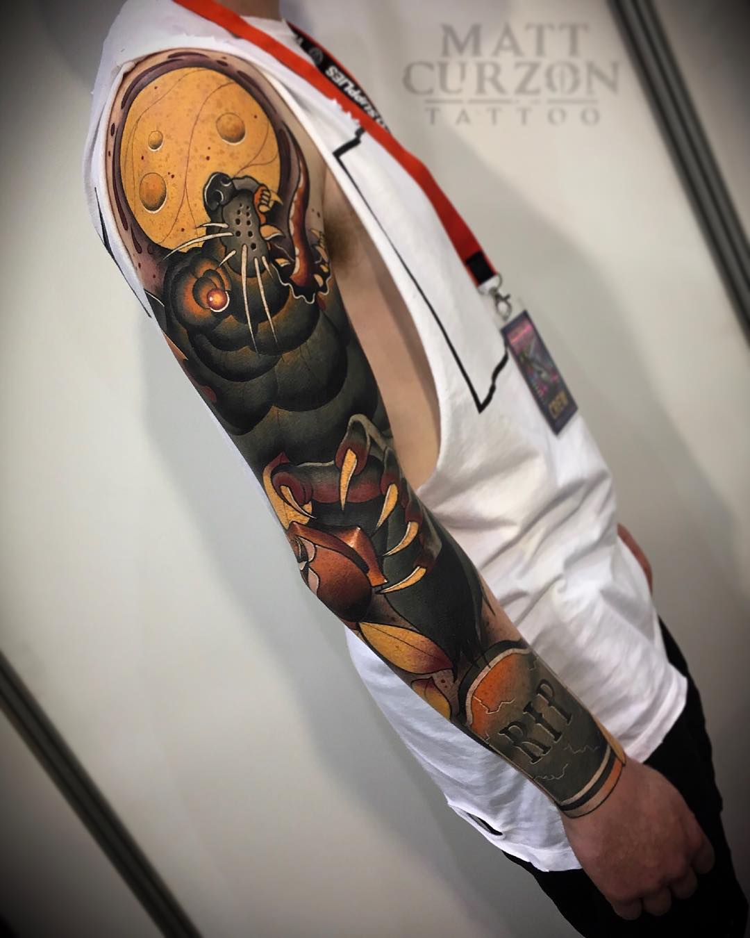 tattoo sleeve werewolf