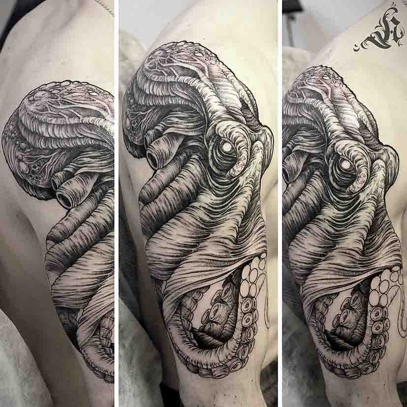 shoulder tattoo octopus