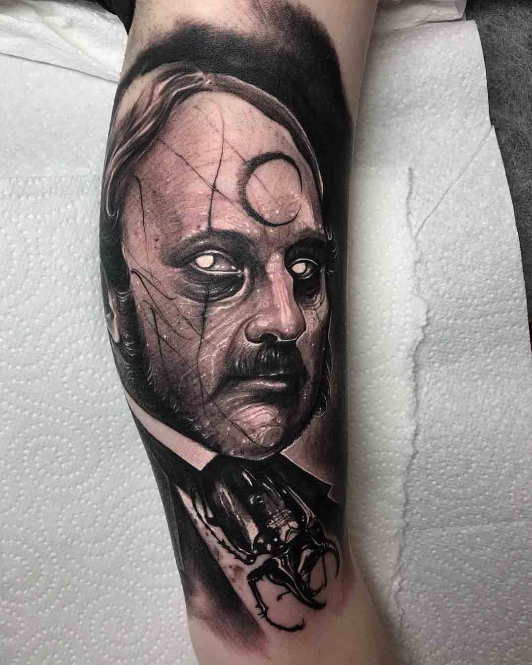 arm tattoo black and grey