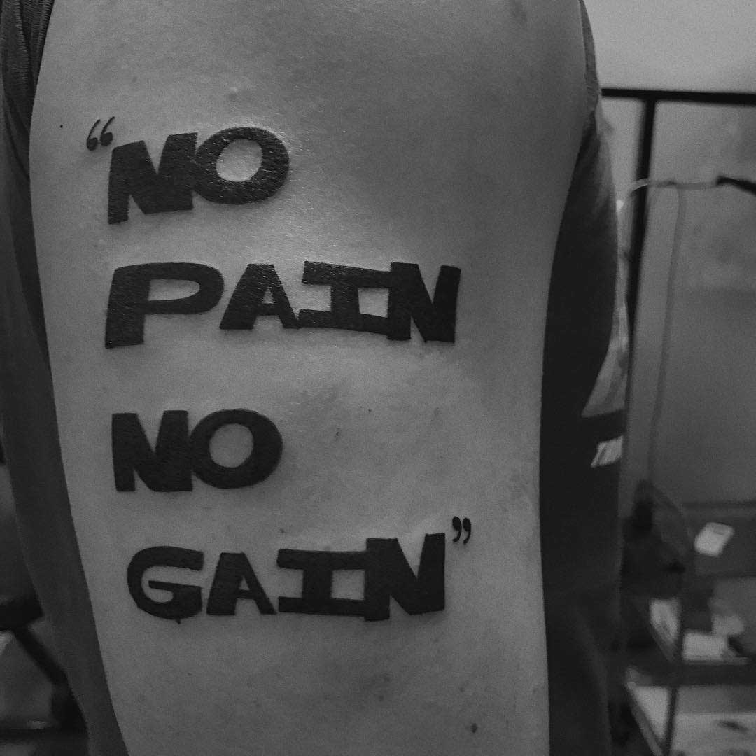 No pain No gain body tattoo design on hand  no pain no gain tattoo   shorts  YouTube