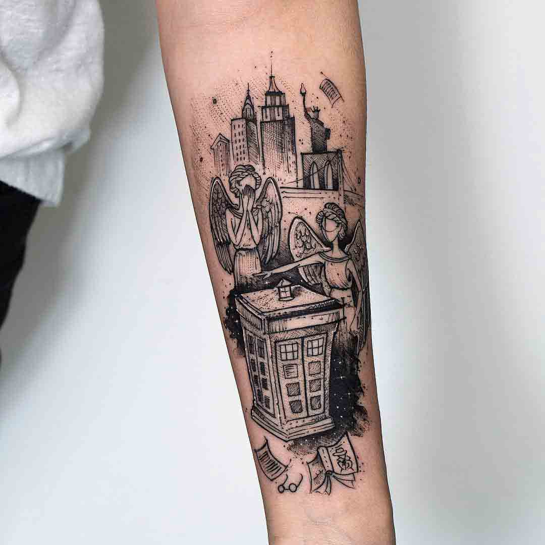 doctor who tattoo weeping angels