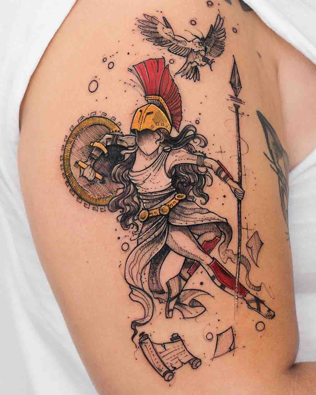 mythology tattoo Athena
