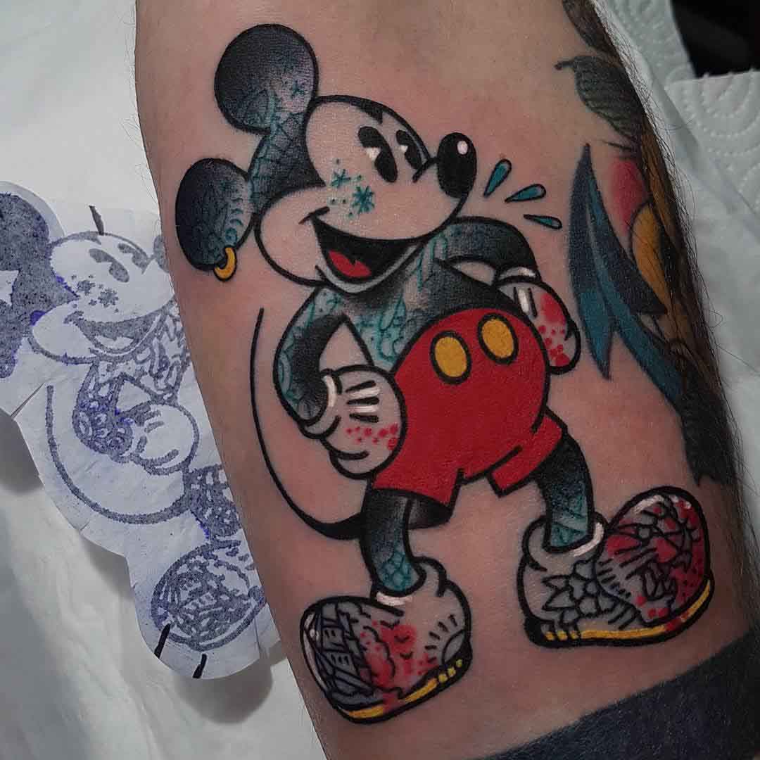 mickey mouse tattoo with tattoos