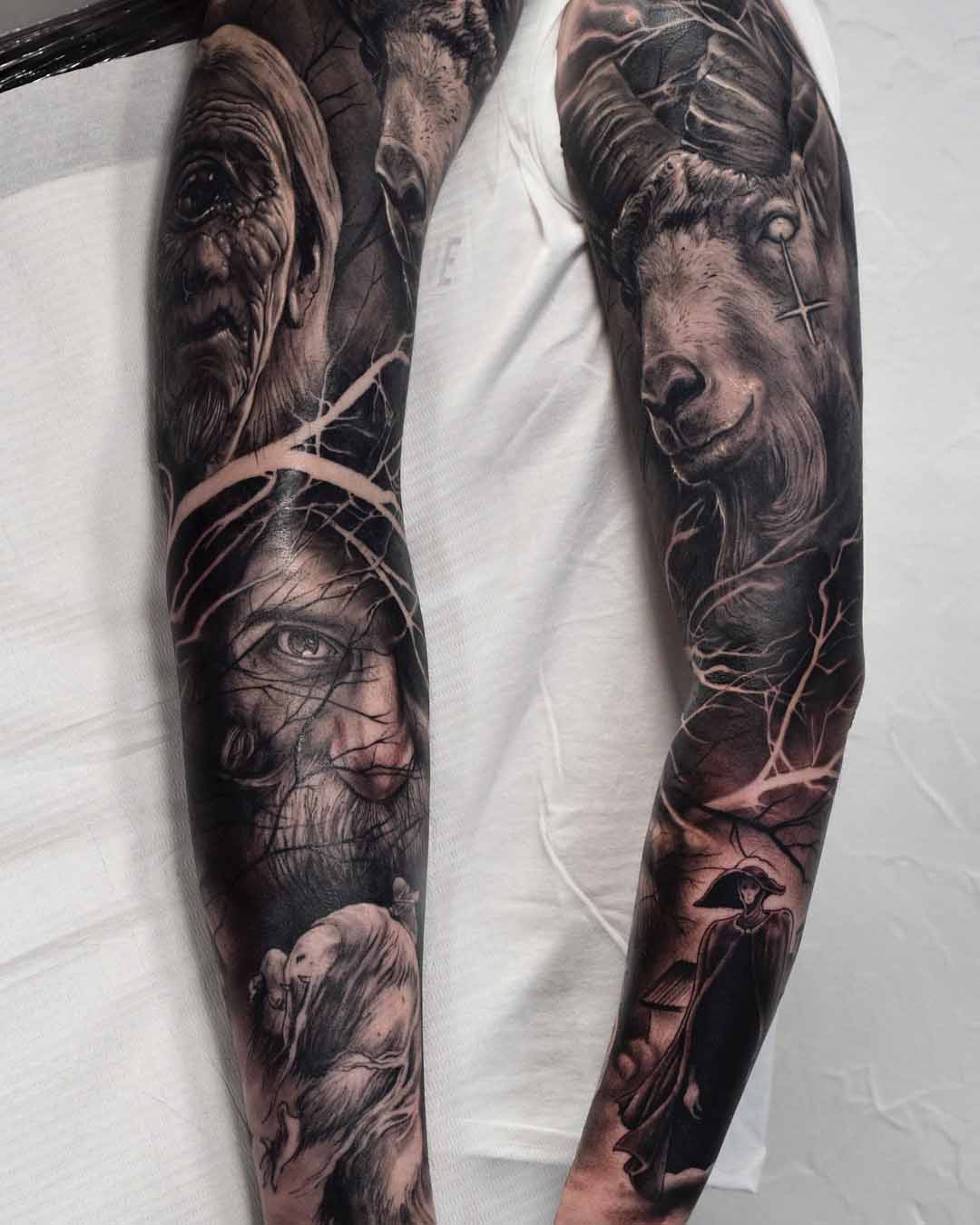 tattoo sleeve dark
