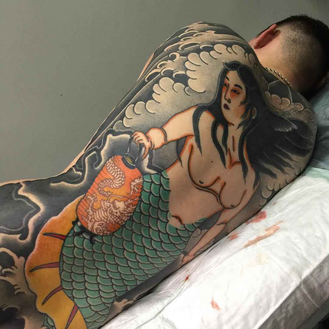 mermaid tattoo japanese style