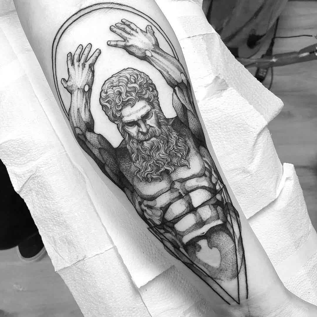 atlas tattoo on arm